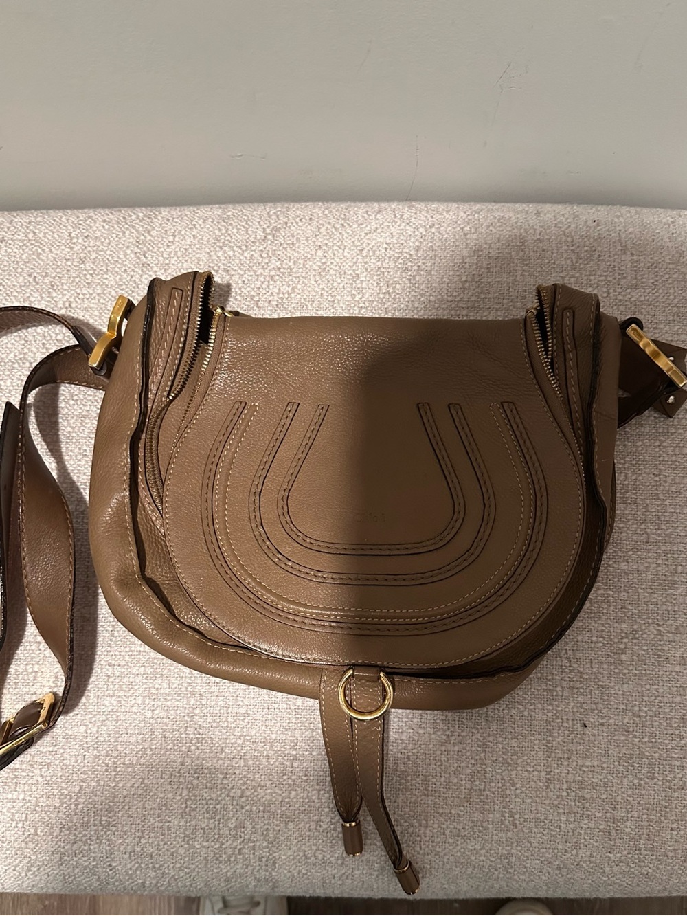 CHLOE Marcie Medium Slim Crossbody Bag in Grained Calfskin